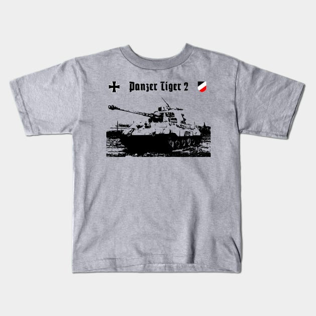 panzer tiger 2 Kids T-Shirt by bumblethebee